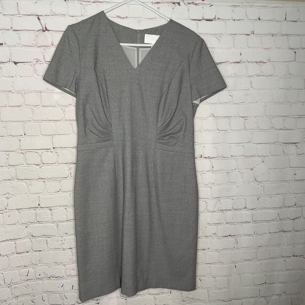 NWOT Hugo Boss Deshina Short Sleeve‎ V-Neck Midi Sheath Dress Women 10 Bulgaria